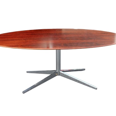 Mid Century Modern Knoll Rosewood Oval Dining Table 76" 