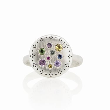 Silver Lights Sapphire Ring - Sterling Silver + Sapphires