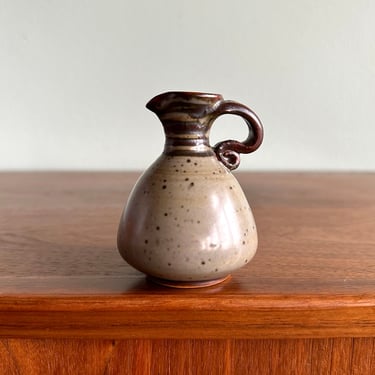 Vintage Louis Mideke miniature cruet or pitcher / ceramic art by PNW master potter 