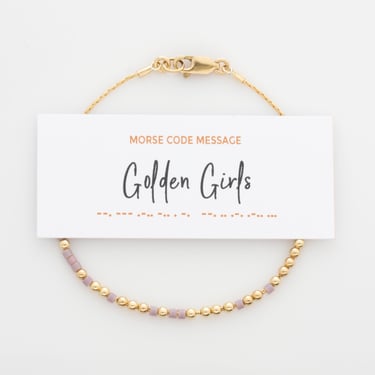 Golden Girls Morse Code Bracelet in 14K Gold filled or Sterling Silver, Girls Trip Gifts, Gift for Best Friend, Friendship Bracelets 