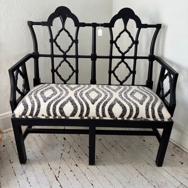 Newly Upholstered Oriental Bench