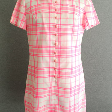 Neon - 1960s - Plaid - Mod - Mid Century Mod - by Suburban Corner - Estimated size L 