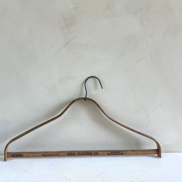 Vintage Minimalist Wood Clothes or Textile Display Hanger, Antique Hanger From Colorado 