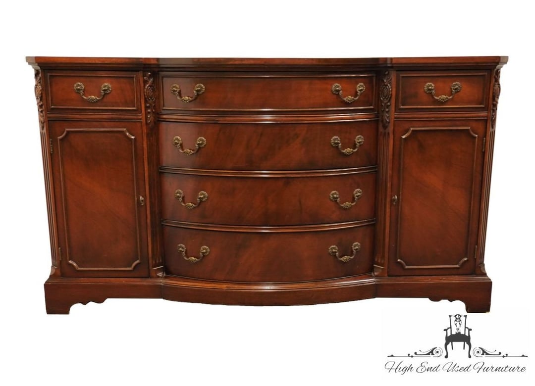 BERNHARDT FURNITURE Mahogany Traditional Duncan Phyfe Style 62" Bow