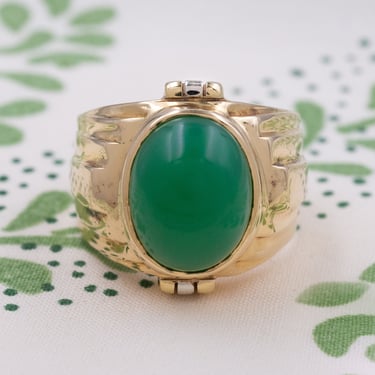 Green Onyx Gents Ring