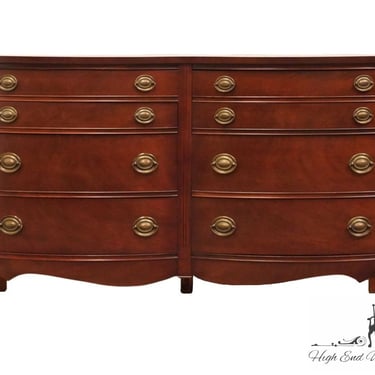 DIXIE FURNITURE Mahogany Traditional Duncan Phyfe Style 56" Double Dresser 