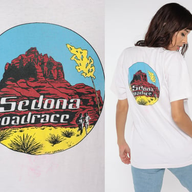 Sedona Shirt 90s Road Race 10k Retro TShirt Marathon Arizona Shirt AZ Vintage 1990s T Shirt Runners Tee Graphic Fruit of the loom Medium 