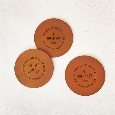 Leather WS Coasters (Set of 3)