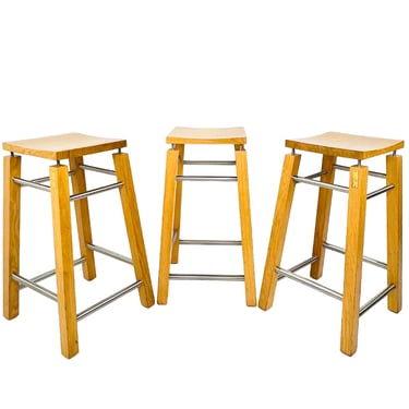 #1576 Set of 3 Alain Ducasse Bar Stools