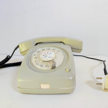 Vintage Telephone Iskra / Ata 61 Telephone / Iskra Yugoslavia / Grey Vintage Rotary Phone/ Original Iskra / Home Decor / Working Telephone / 