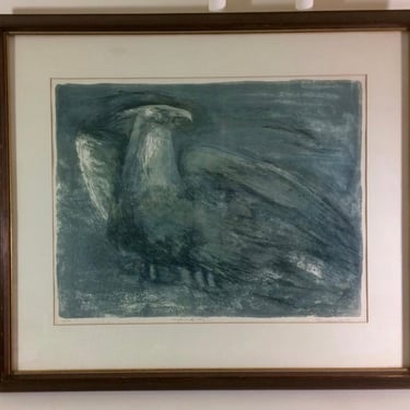 Eagle in the Sky Signed Benton Spruance 1962 