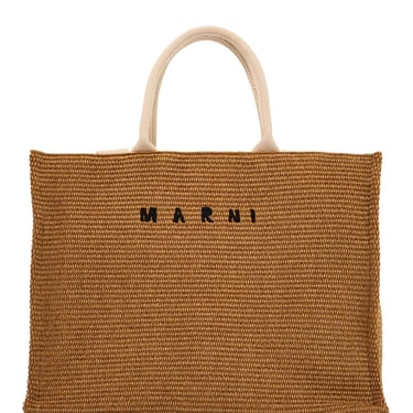 Marni Large Raffia Effect Tote Bag Women