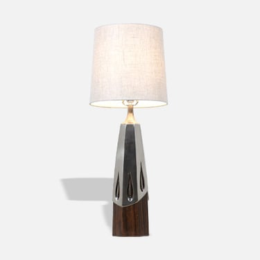 Mid-Century Sculpted Brass Table Lamp by Laurel