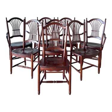Tom Seely Sheaf Back Dining Chairs - Set of 8 
