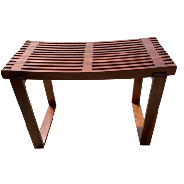 Solid Wood Short Slat Bench