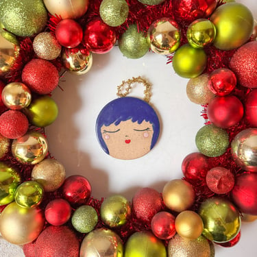 Trouble Doll - Ornament / Wall Hanger - Blue