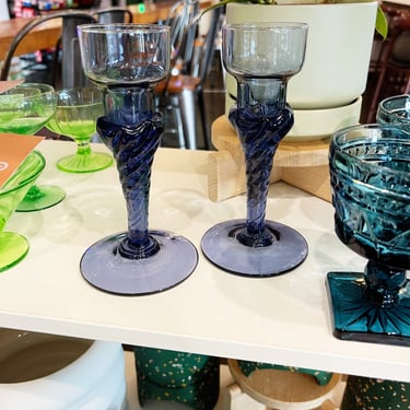 Vintage Libbey Air Twist Candlesticks