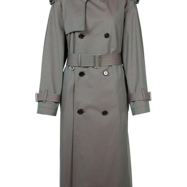 Burberry Green Cotton Trench Coat Woman