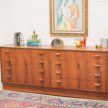 Vintage Rosewood 8 Drawer Dresser