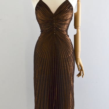 Rose Gold Travilla Style Dress