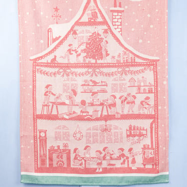 Moutet Santa's Workshop Tea Towel