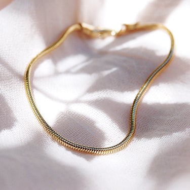 Gold Filled Snake Chain Bracelet - Gold Filled Simple Chain Bracelet, Everyday Gold Bracelet, Stacking Bracelet 