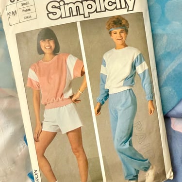 Vintage Sewing Pattern, Shorts, Joggers, Top, For Knits, Complete with Instructions, Simplicity 6906 