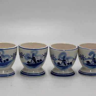 vintage Delft Blue egg cups 