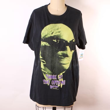 1990s Y2K 2000s Black Short Sleeve Glow in the Dark Universal Monsters Horror Invisible Man T-Shirt by Gildan -M 