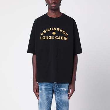 Dsquared2 Black Cotton T-Shirt With Logo Men