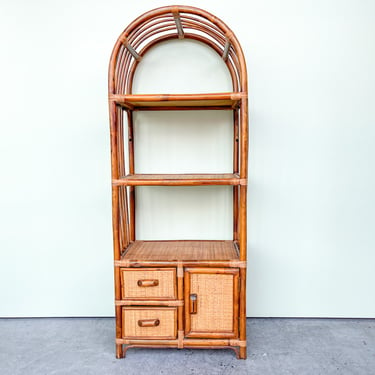 West Indies Style Rattan Etagere