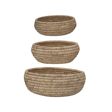 Woven Grass &amp; Date Leaf Basket, multiple styles