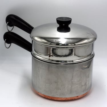 vintage Revere Ware 3 Quart Double Boiler 1985 