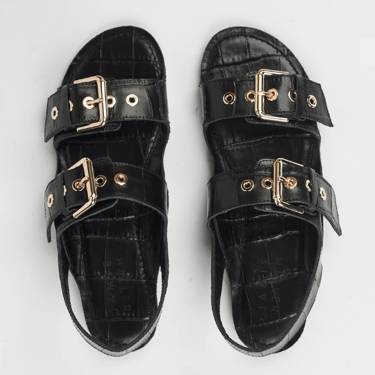 Double Buckle Croc Sandal