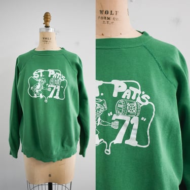1971 University of Missouri-Rolla St. Pat's Green Sweatshirt 