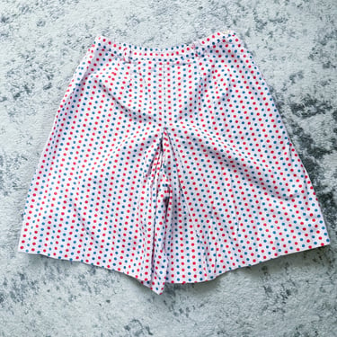 Vintage 1960s Polka Dotted Culottes / Skort / Shorts // 24