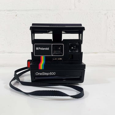 Vintage Polaroid Spirit Camera 600 Rainbow Stripe Instant Film Photography Tested Working Black 1970s 