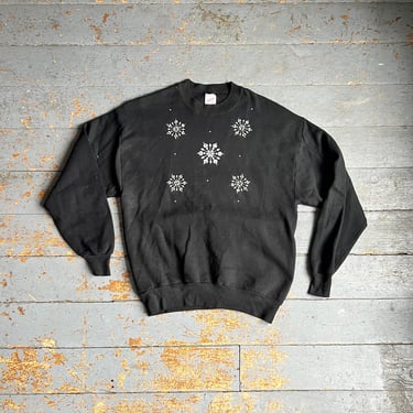 Vintage 1990s Jerzees Snowflake Graphics Sweatshirt 