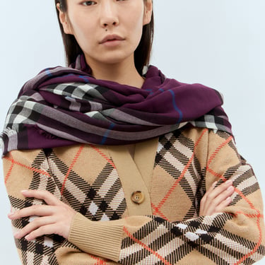 Burberry Women Giant Check Wool Scarf