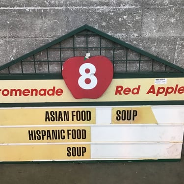 Red Apple Aisle 8 Sign (Seattle)