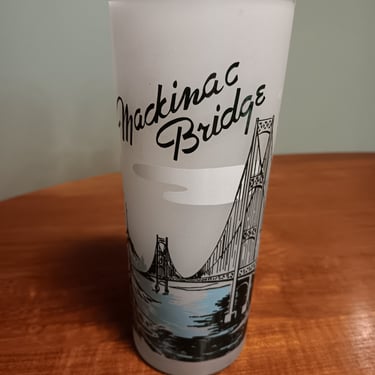 Michigan Souvenir Collins Glass Mackinac Bridge 