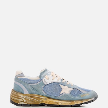 Golden Goose Men Running Dad Net And Suede Sneakers