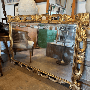 Pasta and Prosecco  | Antique Gilded Wood Mirror Made in Italy