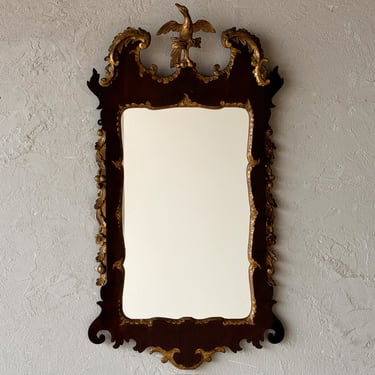 George III Mahogany and Giltwood Mirror