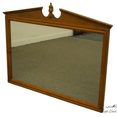 Ethan Allen Heirloom Nutmeg Maple 54" Pediment Top Dresser / Wall Mirror 10-5220 