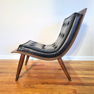 Mid Century Carter Brothers Bent Plywood Scoop Chair 