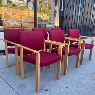 Hurry Up and Wait | Set of 6 Teak Armchairs Crafted in Denmark