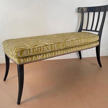 Beautiful Vintage French Chaise 1940s Velvet Upholstery 