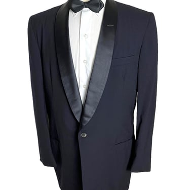 Vintage 1950s Wool SHAWL COLLAR Tuxedo Jacket ~ size 42 Long ~ Suit ~ Wedding ~ Blazer / Sport Coat / Suit ~ 1950s / 50s ~ After Six 