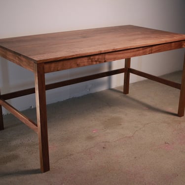 Ghooray Desk, Modern Desk, Modern 3-Drawer Desk, Modern Wood Desk, Simplistic Wood Desk (Shown in Walnut) 